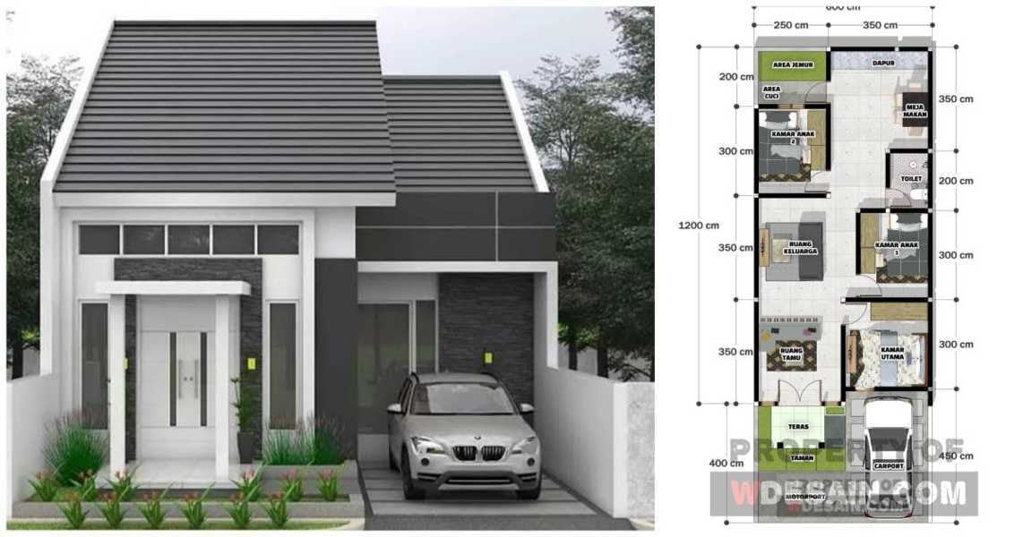 17 Contoh Desain Rumah Minimalis 5x12 Tampak Depan Paling Diminati