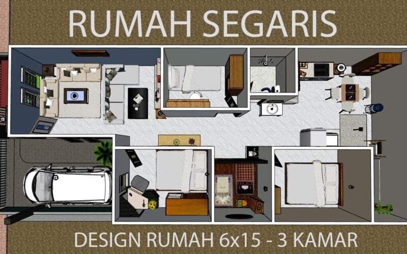 20 Ide Desain Rumah Minimalis Ukuran Tanah 6x15 Sedang Digemari