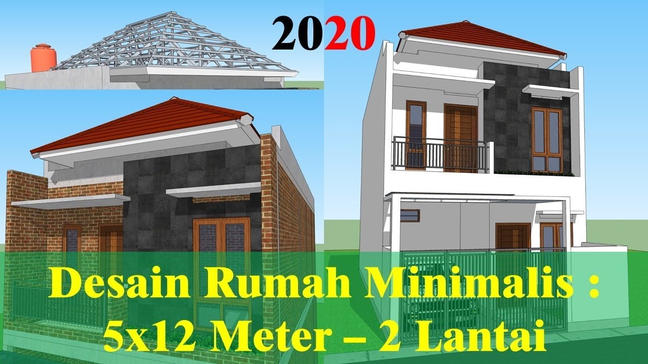 21 Contoh Desain Rumah Minimalis 5x12 2 Lantai Paling Populer