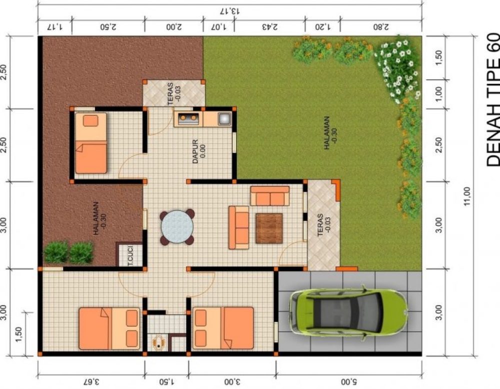 21 Inspirasi Desain Rumah Minimalis 60 Meter Sedang Digemari