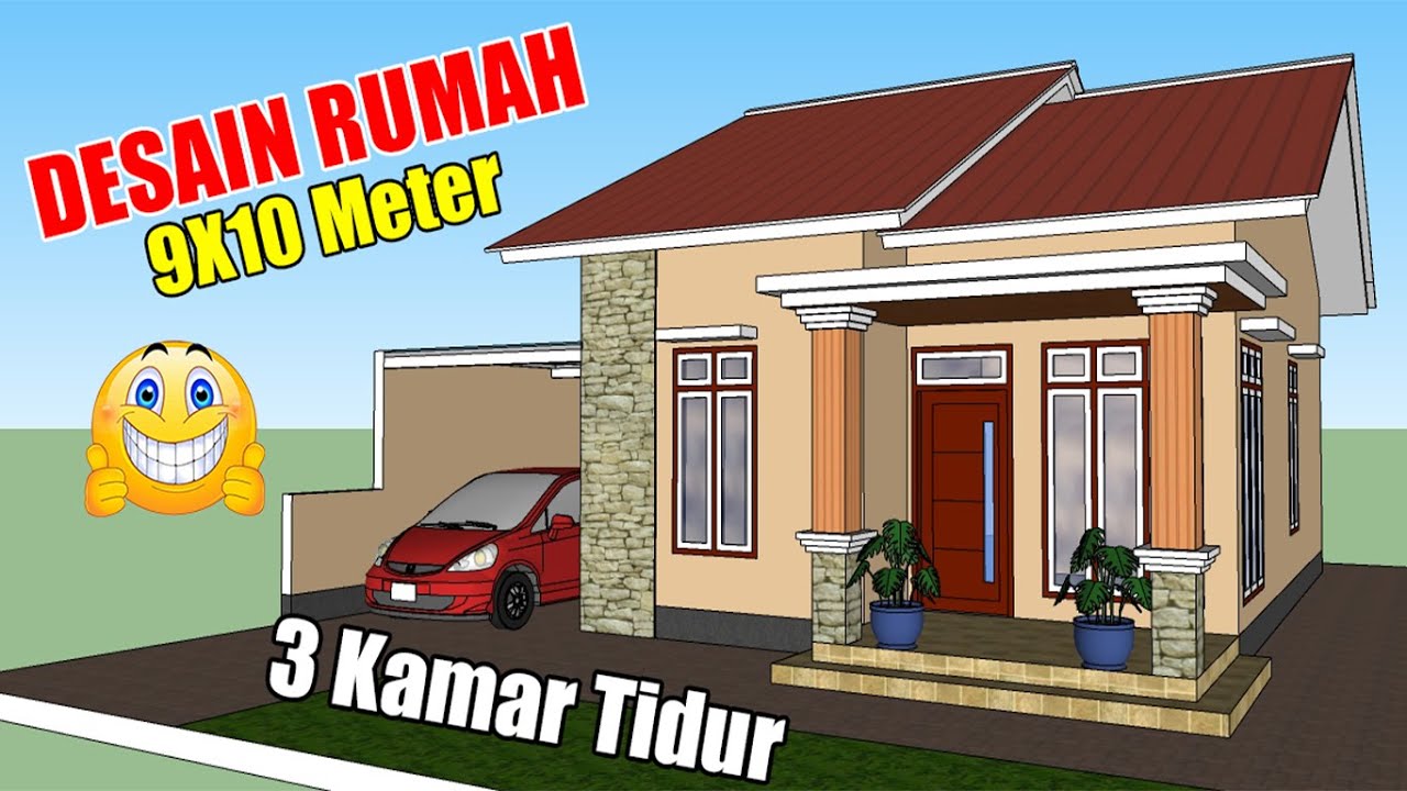 21 Inspirasi Desain Rumah Minimalis Sederhana 9x10 M 3 Kamar Terbaru Paling Populer