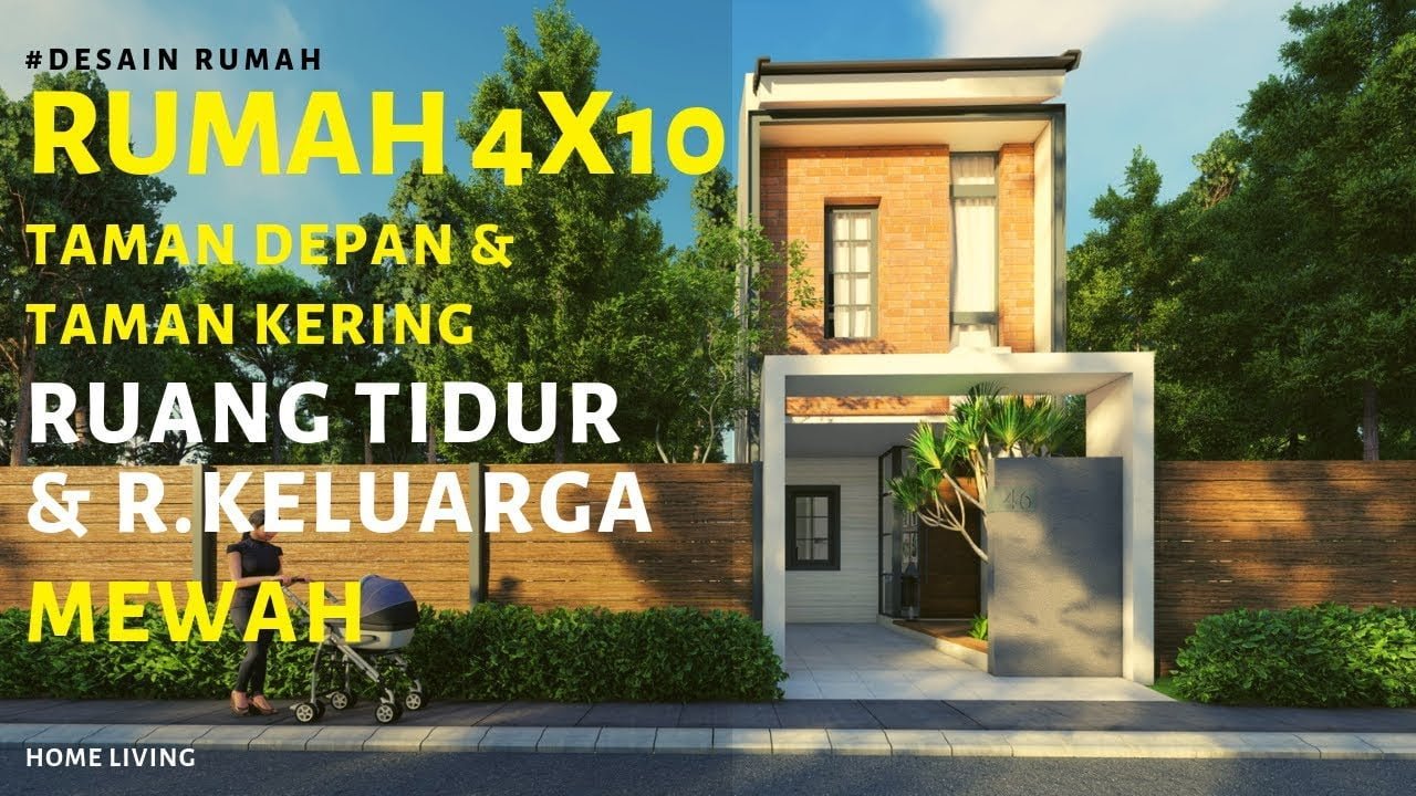 22 Ide Desain Rumah Minimalis 2 Lantai 4x10 Tren Terbaru