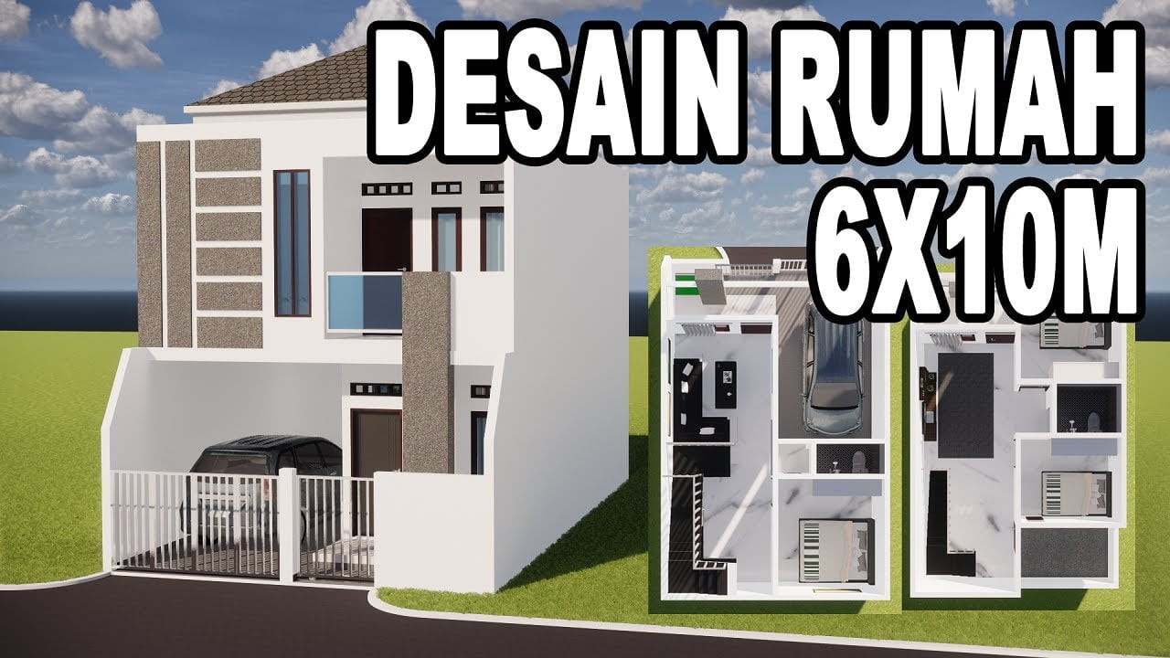 29 Contoh Desain Rumah Minimalis 6x10 2 Lantai Tren Terbaru