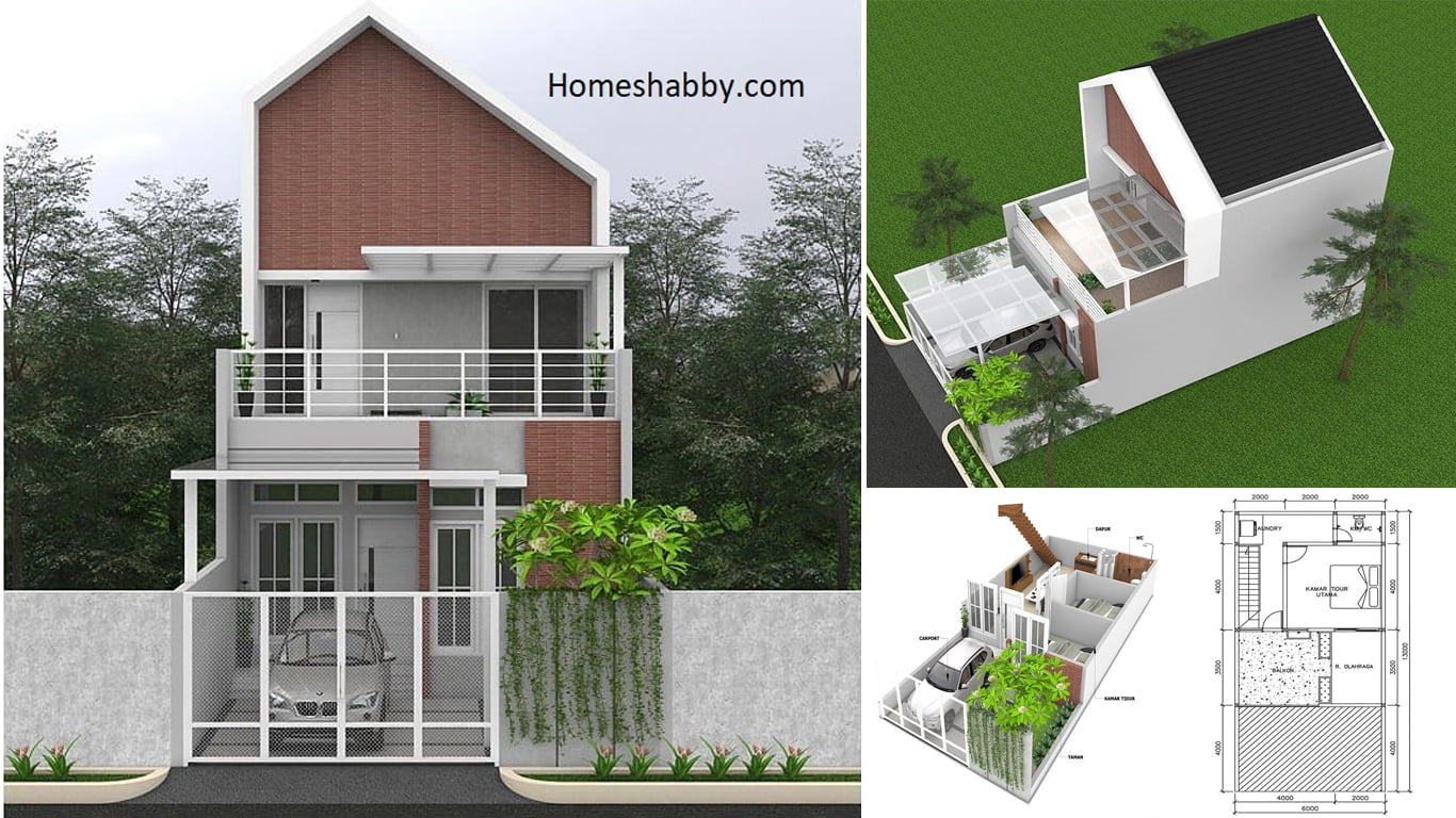 33 Foto Desain Rumah Minimalis 2 Lantai Setengah Paling Populer