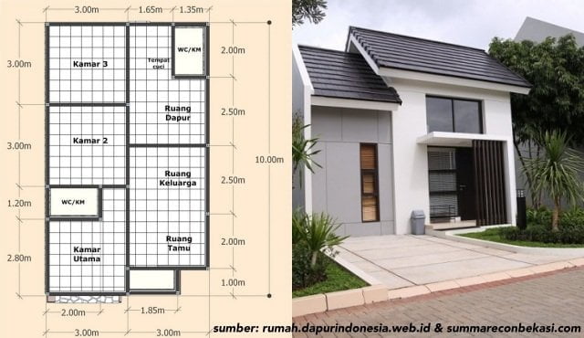 33 Ide Desain Rumah Minimalis 5x10 Murah untuk Dibangun
