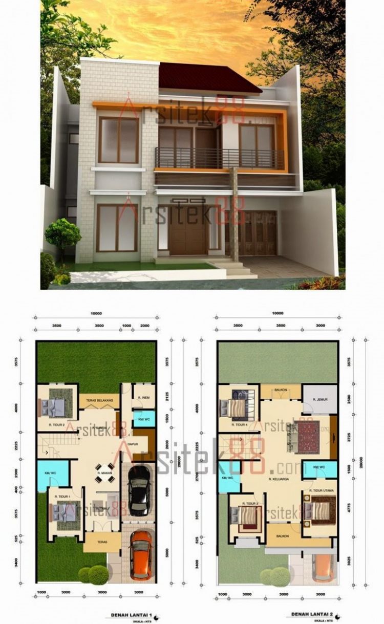 36 Ide Desain Rumah Minimalis 2 Lantai 10x10 Sedang Digemari