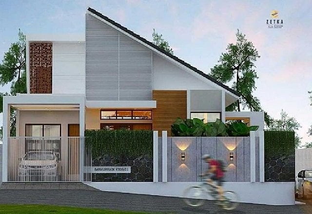 36 Ide Desain Rumah Minimalis Atap Miring Sebelah Paling Diminati