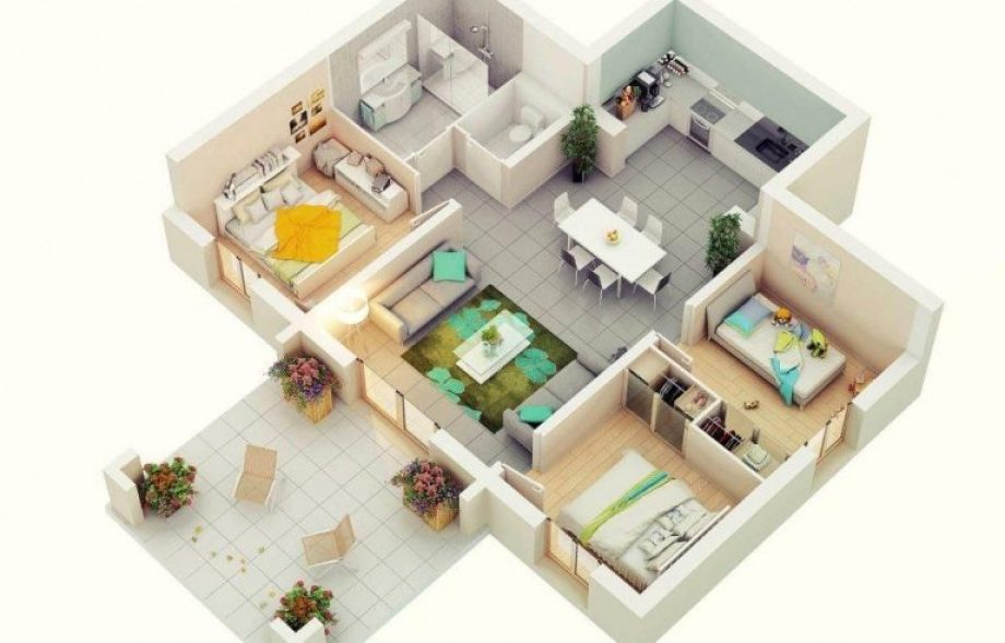 37 Gambar Contoh Desain Rumah Minimalis 3 Kamar Tidur Murah untuk Dibangun