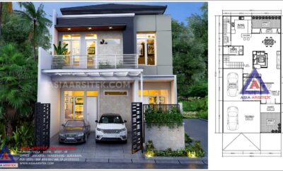 38 Ide Desain Rumah Minimalis 2 Lantai 2 Carport Paling Diminati