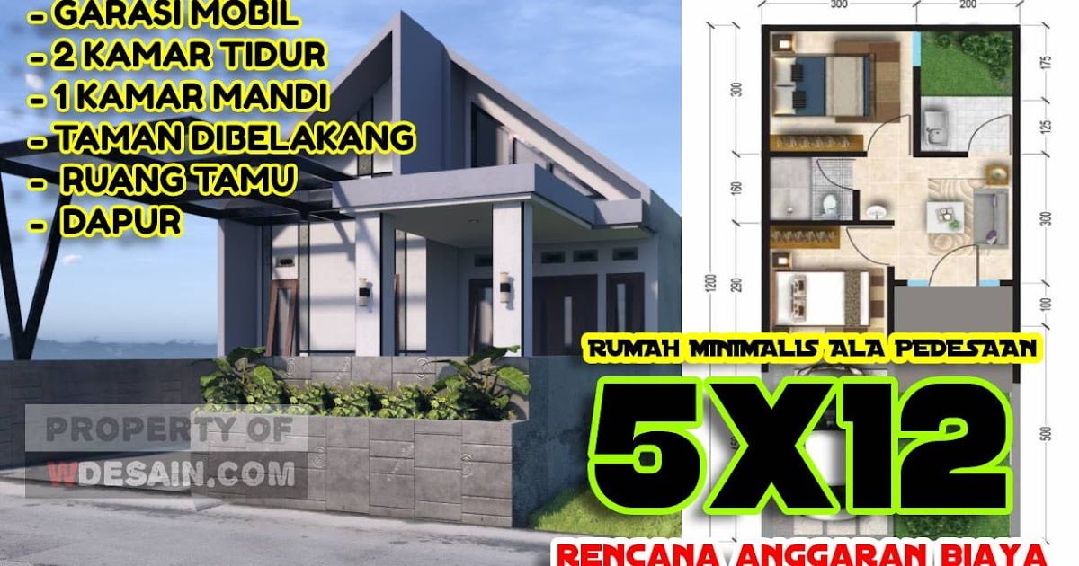 42 Gambar Desain Rumah Minimalis 2 Lantai 5x12 Dan Biayanya Murah untuk Dibangun
