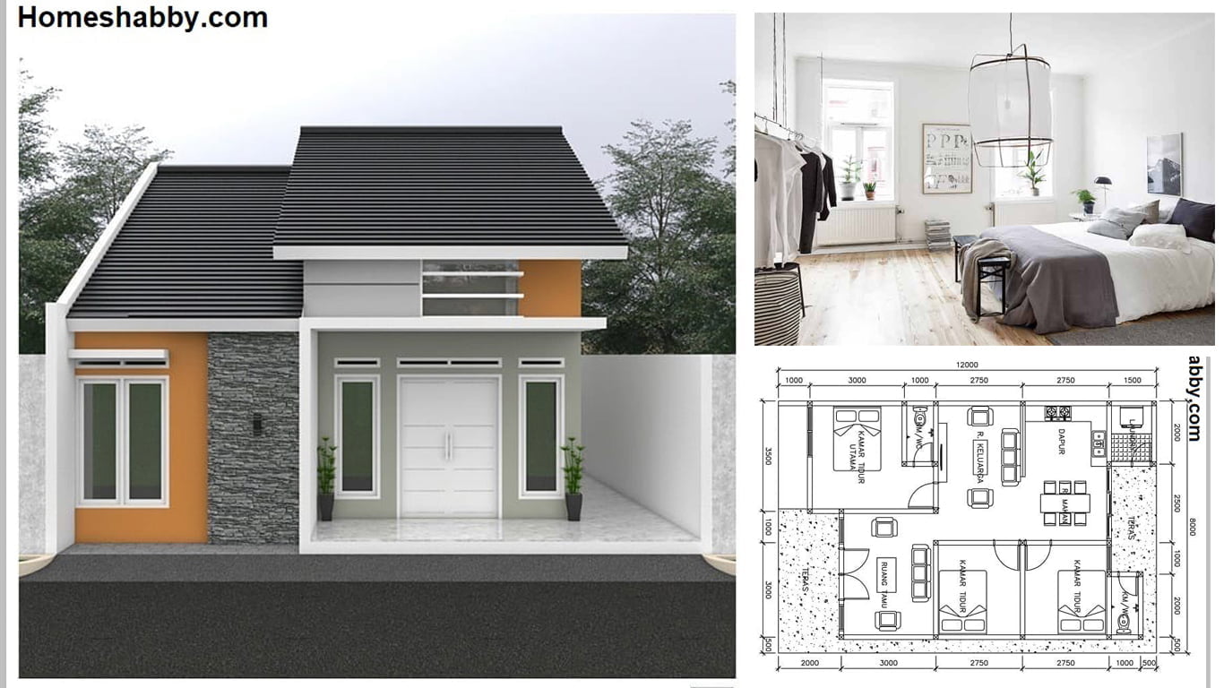 42 Gambar Desain Rumah Minimalis Ukuran 8x12 Modern Paling Diminati