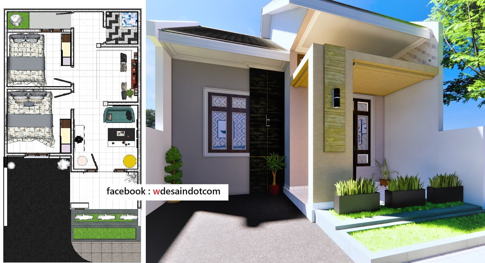 48 Ide Desain Rumah Minimalis 1 Lantai 6x12 Dan Biayanya Tren Terbaru