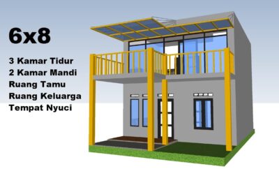 49 Contoh Desain Rumah Minimalis 2 Lantai Ukuran 8x6 Paling Populer