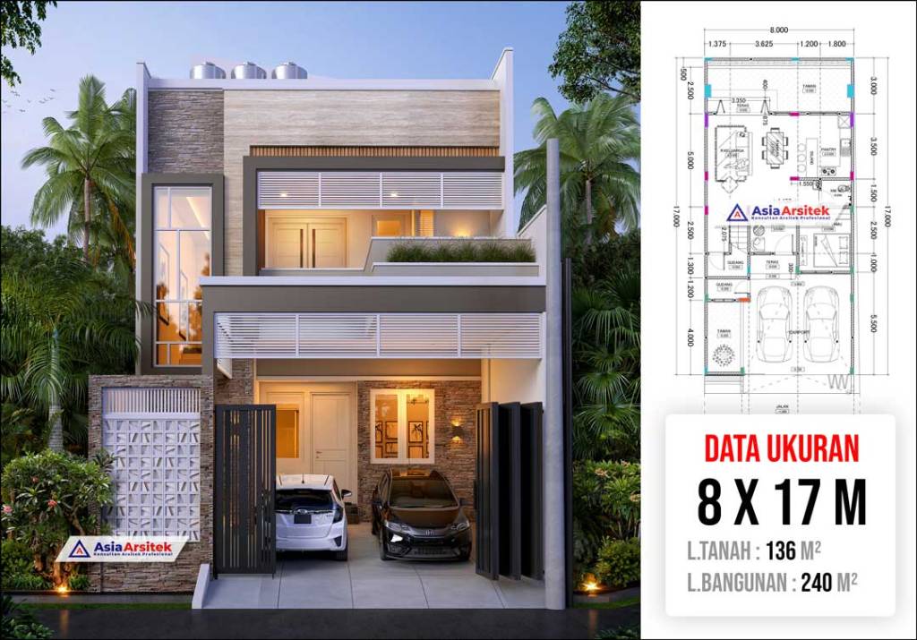 49 Ide Desain Rumah Minimalis 2 Lantai Ukuran 3x8 Murah untuk Dibangun