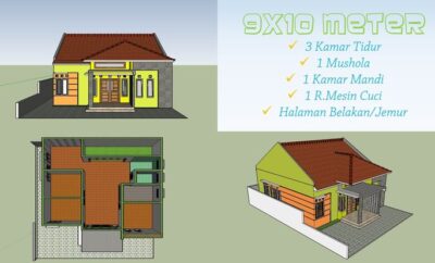 49 Ide Desain Rumah Minimalis Sederhana 9x10 M 3 Kamar Terbaru Sedang Digemari