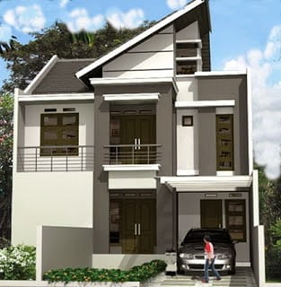 51 Ide Desain Rumah Minimalis 2 Lantai Atap Miring Sedang Digemari