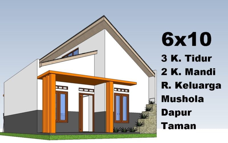 53 Gambar Desain Rumah Minimalis 6x10 Murah untuk Dibangun