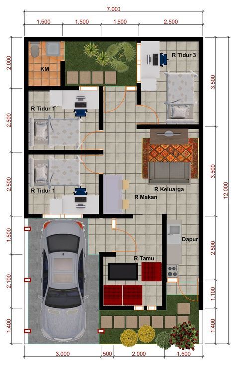 53 Gambar Desain Rumah Minimalis 7x12 Murah untuk Dibangun