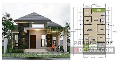 54 Gambar Desain Rumah Minimalis Beserta Denah Paling Populer