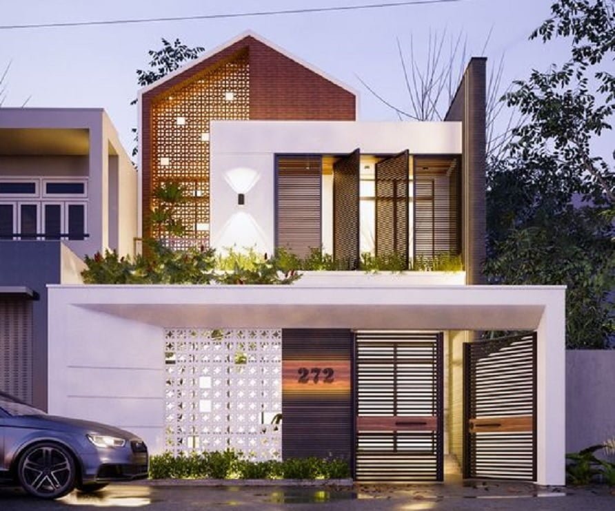 55 Kumpulan Desain Rumah Minimalis 2 Lantai Setengah Murah untuk Dibangun