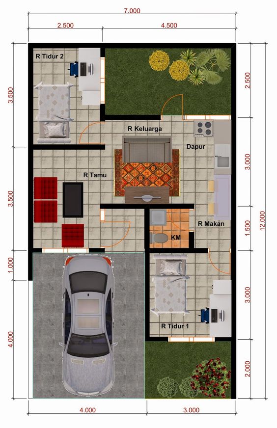 56 Ide Desain Rumah Minimalis 7x12 Paling Diminati