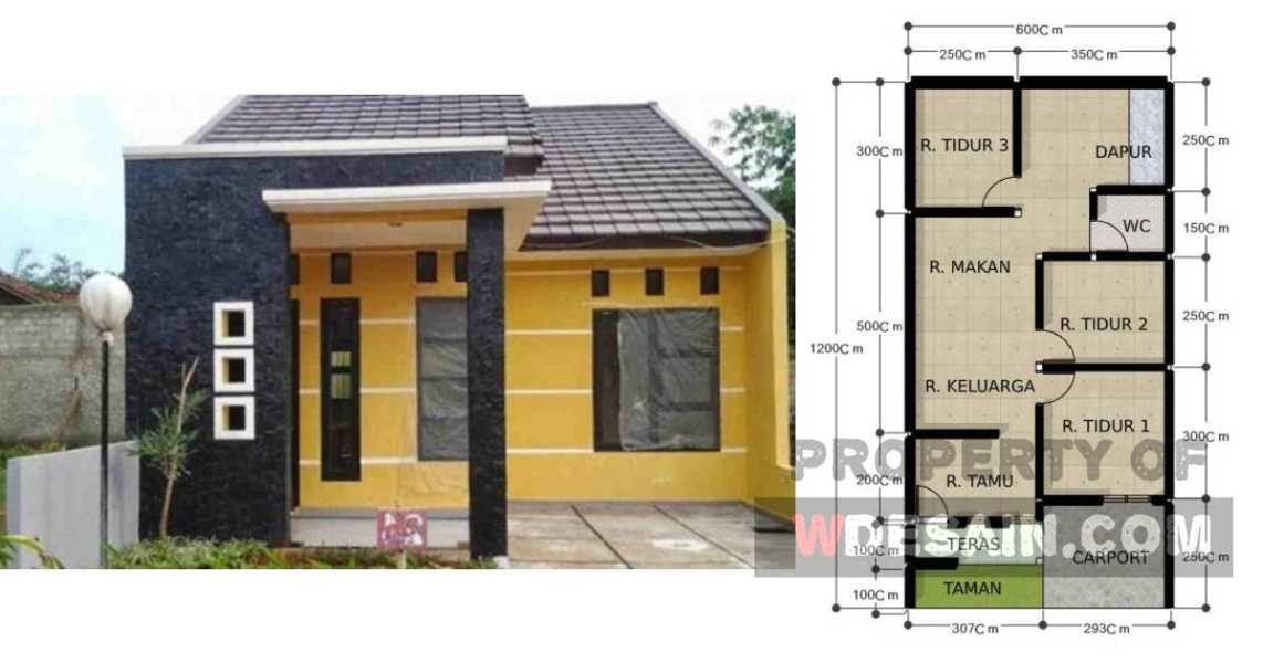 58 Ide Desain Rumah Minimalis 1 Lantai 6x12 Dan Biayanya Paling Populer