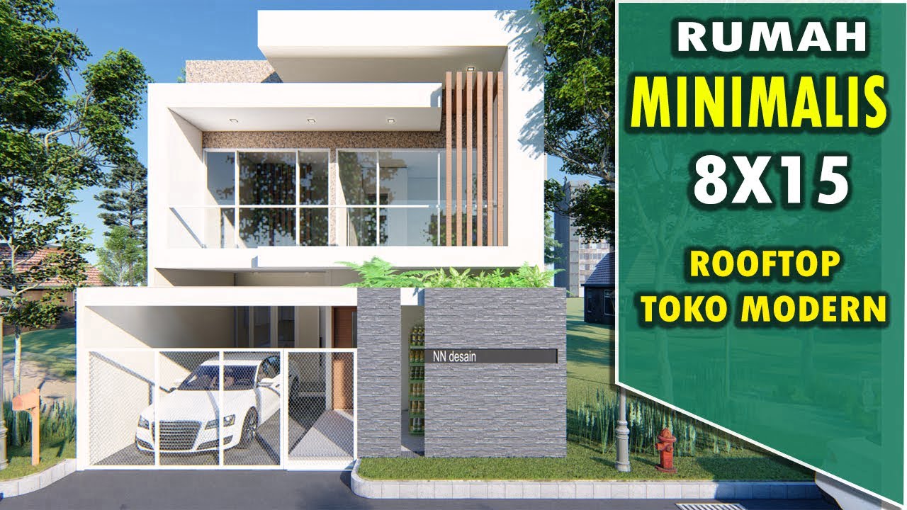 60 Contoh Desain Rumah Minimalis 2 Lantai Rooftop Lagi Viral