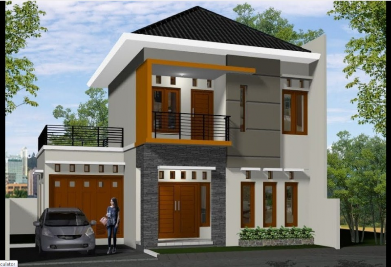 60 Contoh Desain Rumah Minimalis Modern 2 Lantai Ukuran 8x10 Sedang Digemari