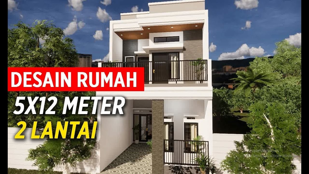 64 Foto Desain Rumah Minimalis 2 Lantai 5x12 Paling Diminati