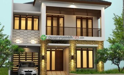 69 Gambar Desain Rumah Minimalis Tropis 2 Lantai Murah untuk Dibangun