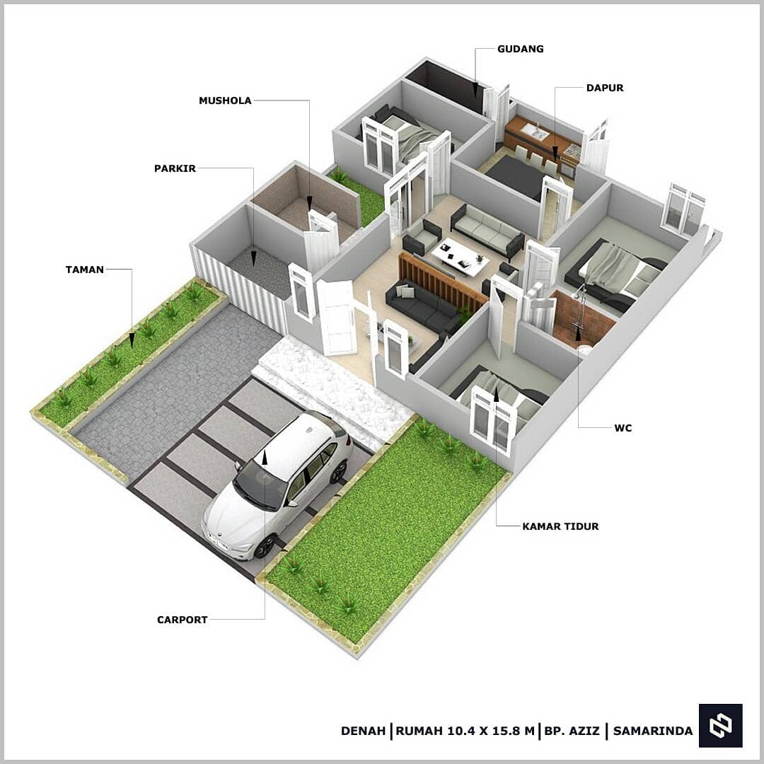 76 Contoh Desain Rumah Minimalis 3 Kamar 2023 Paling Diminati