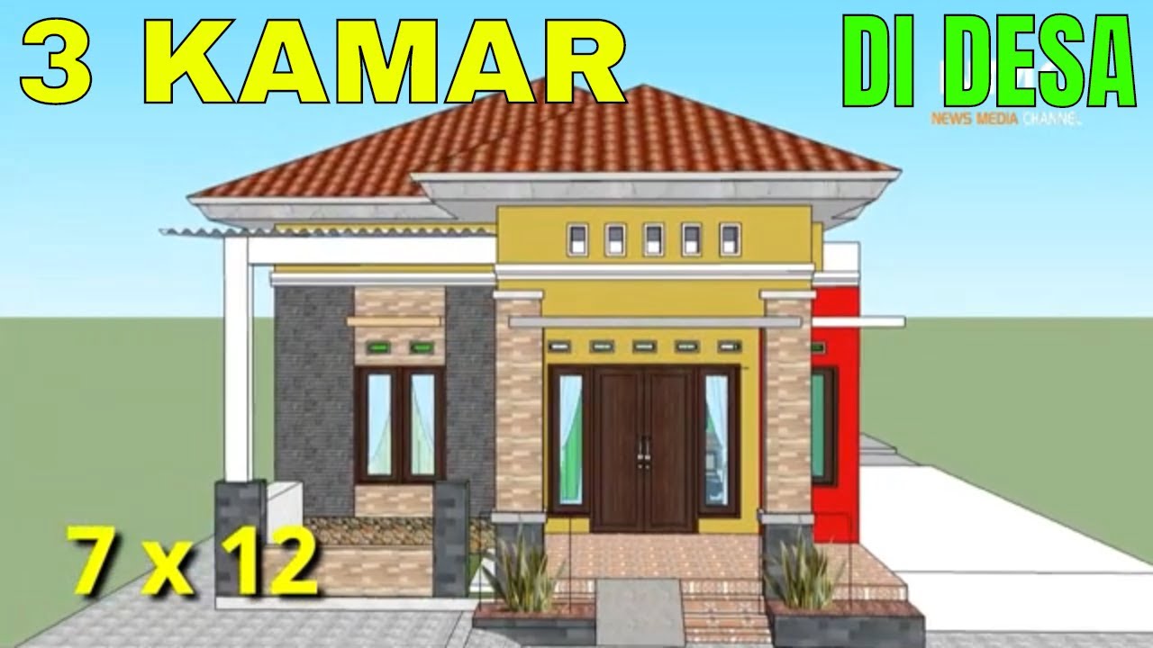 77 Ide Desain Rumah Minimalis 7x12 3 Kamar Sedang Digemari