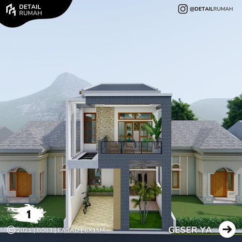 78 Inspirasi Desain Rumah Minimalis Modern 2 Lantai Ukuran 6x15 Paling Populer