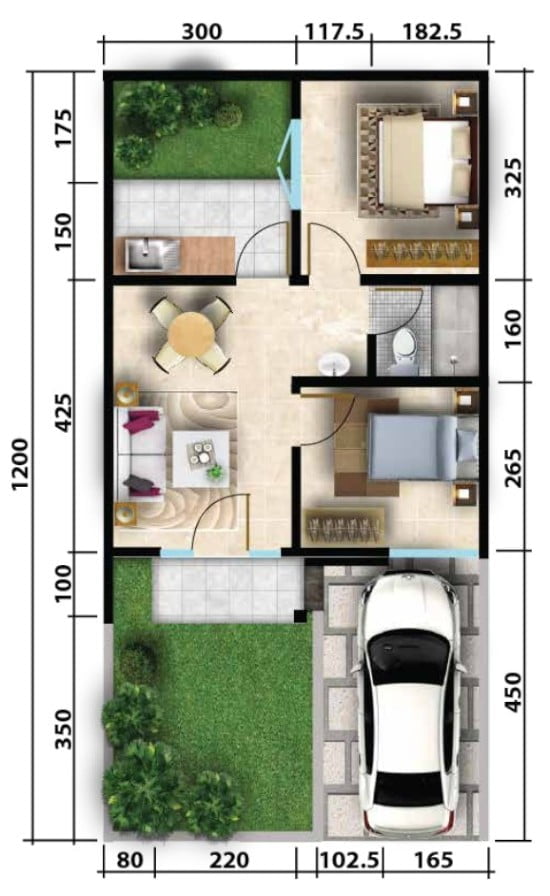 79 Gambar Desain Rumah Minimalis 1 Lantai 6x12 Paling Populer