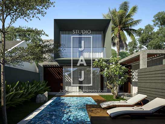 79 Kumpulan Desain Rumah Minimalis 2 Lantai Ada Kolam Renang Paling Populer