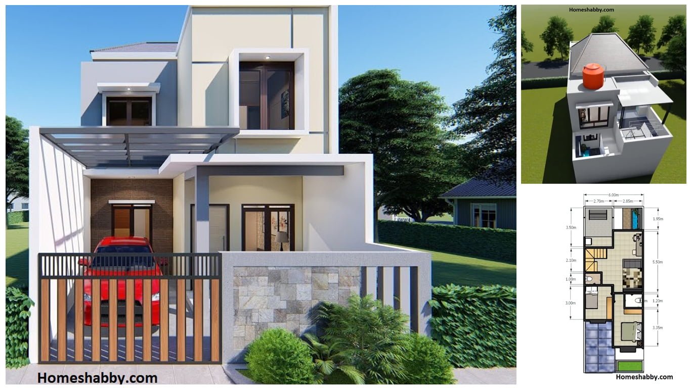 80 Foto Desain Rumah Minimalis 2 Lantai 6x15 Lagi Viral