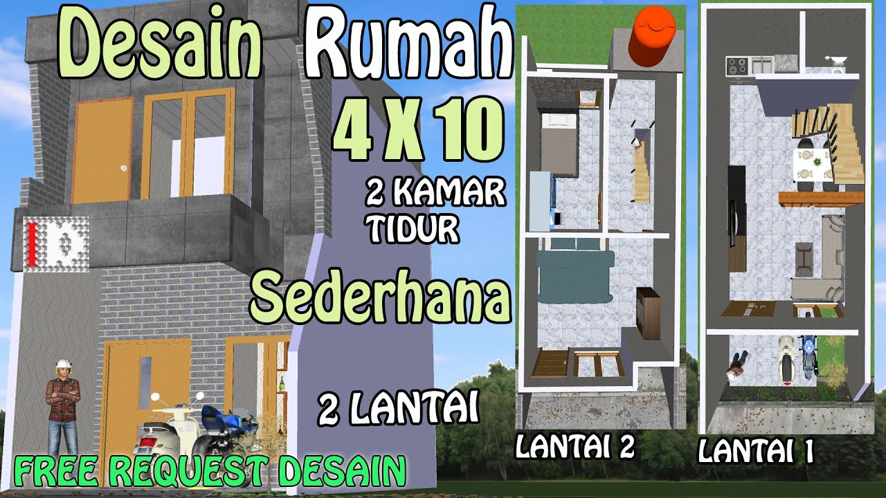 83 Foto Desain Rumah Minimalis 2 Lantai 4x10 Sedang Digemari