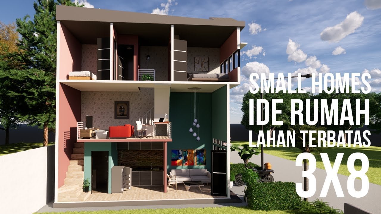 83 Ide Desain Rumah Minimalis 2 Lantai Ukuran 3x8 Murah untuk Dibangun