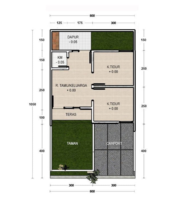 87 Foto Desain Rumah Minimalis Sederhana 6x10 Meter 3 Kamar 1 Lantai Paling Diminati
