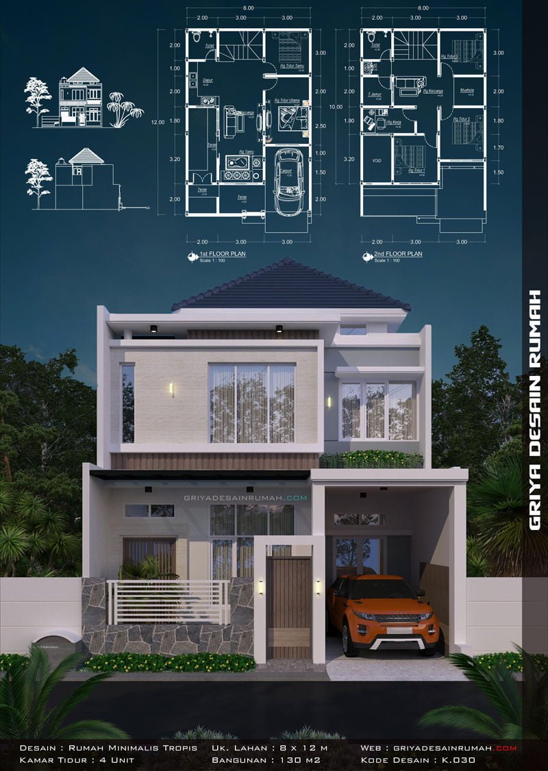 92 Foto Desain Rumah Minimalis Ukuran 8x12 Modern Lagi Viral