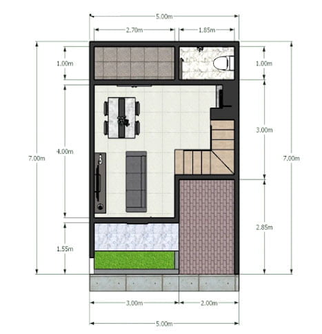 93 Foto Desain Rumah Minimalis 5x7 2 Lantai Sedang Digemari