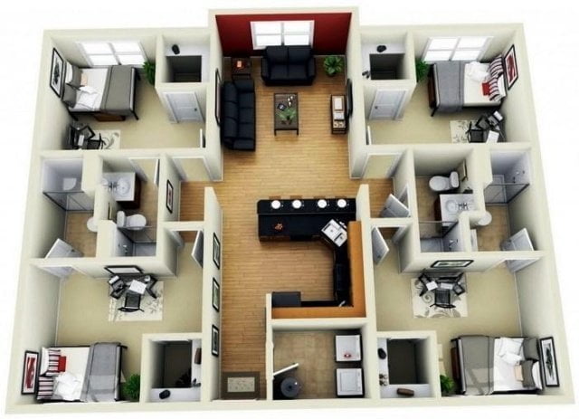 94 Kumpulan Desain Rumah Minimalis 4 Kamar 1 Lantai Lagi Viral
