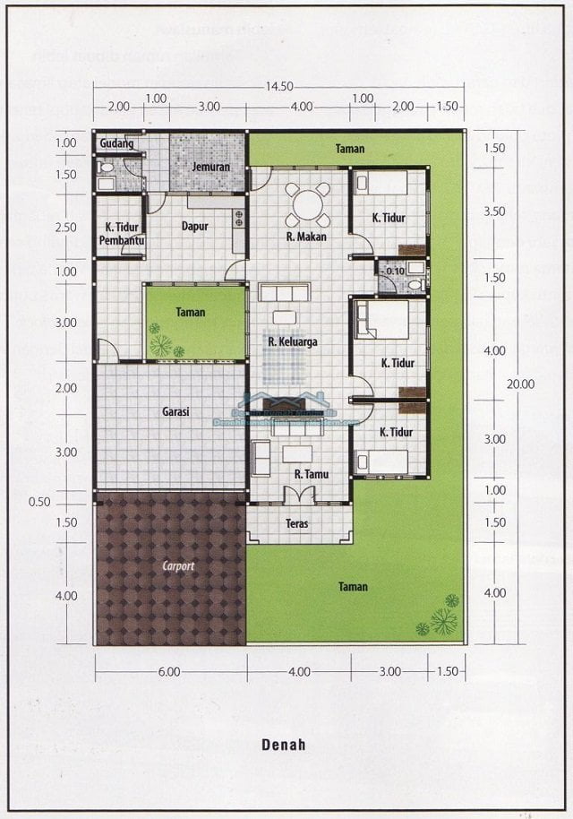 Desain Rumah Minimalis 3 Kamar Ukuran 7x9