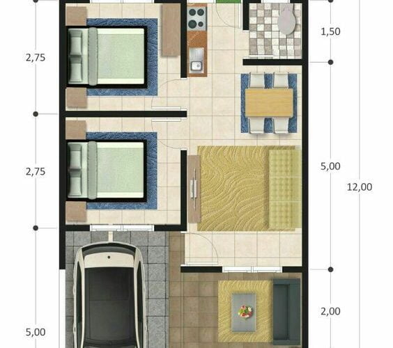 99 Foto Desain Rumah Minimalis Modern 6x12 Paling Diminati