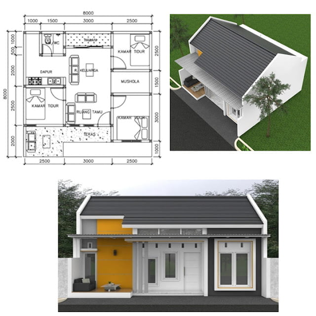 99 Gambar Desain Rumah Minimalis 8x8 Lagi Viral